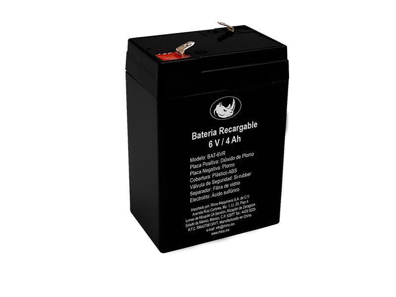 Rhino BAT-6VR Bateria Recargable Plomo Acido 6V / 4Ah