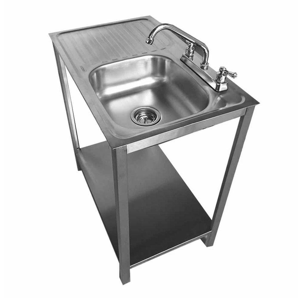  Fregadero de cocina de acero inoxidable con escurridor,  fregadero de cocina empotrado para lavabo de baño (color izquierdo-kit B,  tamaño: 32.1 x 18.9 in) : Industrial y Científico