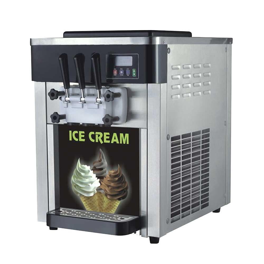 Máquina para hacer helados de alto rendimiento, función avanzada y diseño  elegante para restaurante, fiesta familiar, 2+1 sabores, máquina de helado