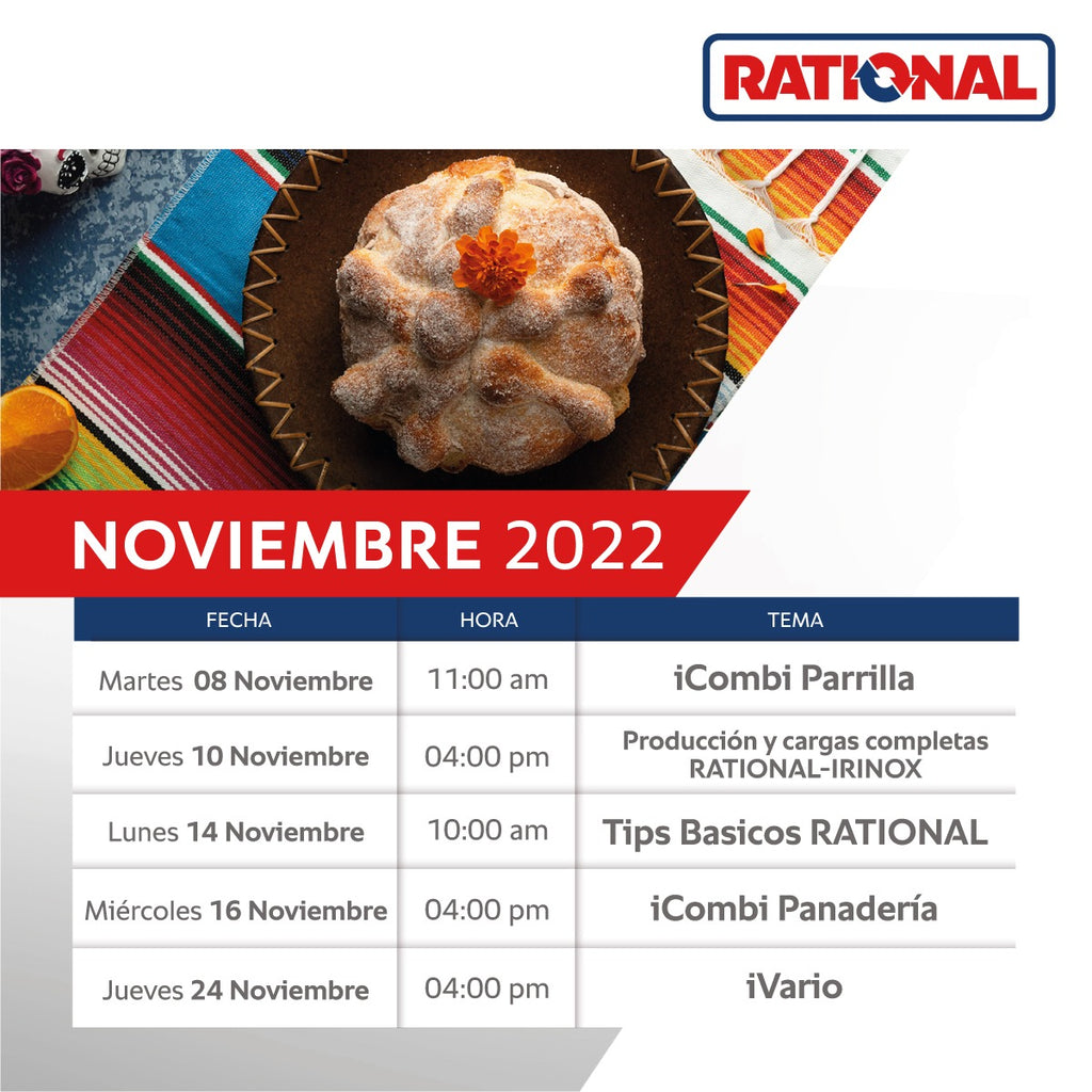 Calendario Eventos Rational de Noviembre 2022