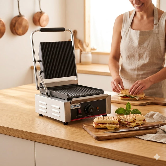 Plancha Panini Sencilla 1.8 Kw 120V Migsa BN-811