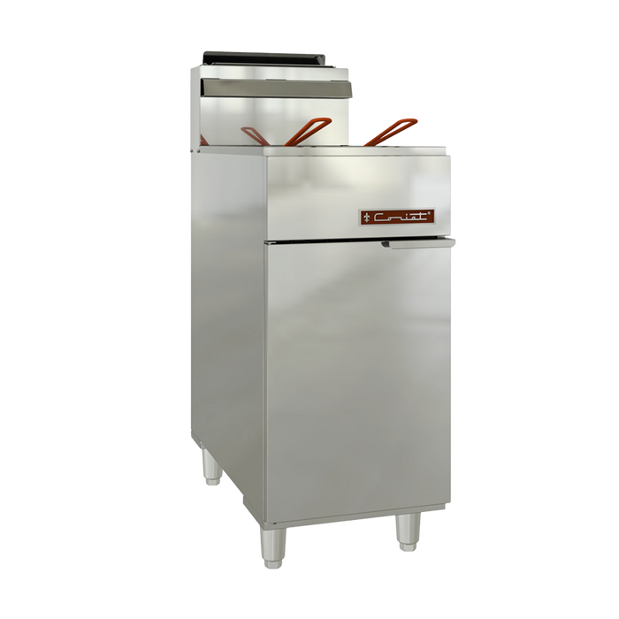 Freidora Turbo de Piso a Gas 25.5 L, 4 Quemadores, 2 Canastillas, Zona Fría Al Fondo Coriat TURBO-25.5-4Q HD