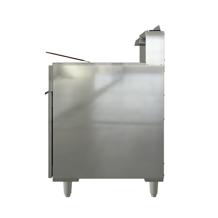 Freidora de Piso a Gas 30 L, 5 Quemadores, 2 Canastillas, Zona Fría Al Fondo Coriat TURBO-30-5Q HD