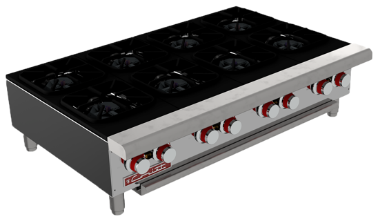 Parrilla a Gas 8 Quemadores Octagonales, 4 Parrillas Superiores Coriat PCV-8 MASTER DE MESA