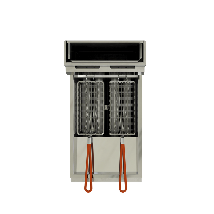 Freidora Turbo de Piso a Gas 25.5 L, 4 Quemadores, 2 Canastillas, Zona Fría Al Fondo Coriat TURBO-25.5-4Q HD