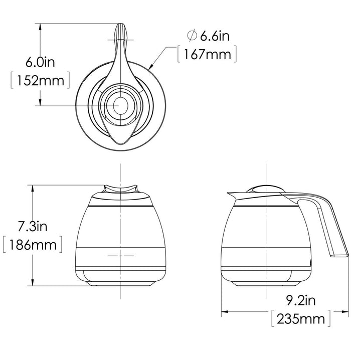 Jarra Térmica Tapa Naranja 1,9 L Bunn 51746.0003