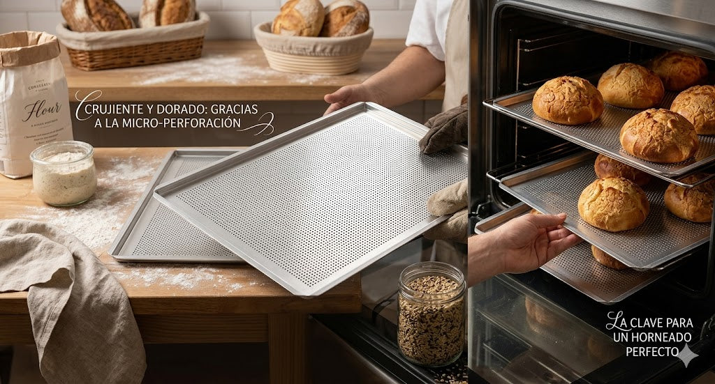 Bandeja en Aluminio Perforada 18"x26" FORO.BAKE Unox TG515