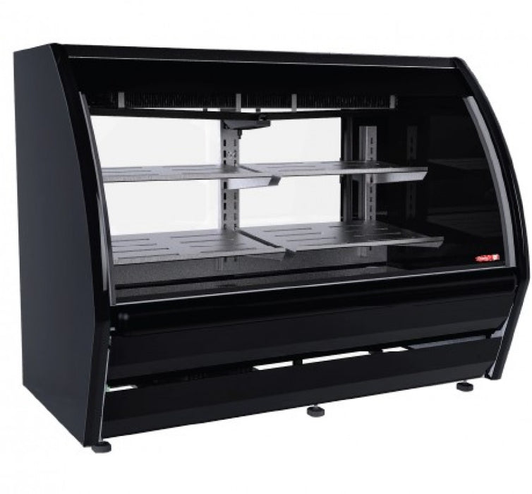 Vitrina Delicatessen Exhibidora Vidrio Curvo 152cm Negro Torrey DRD5-LS-N