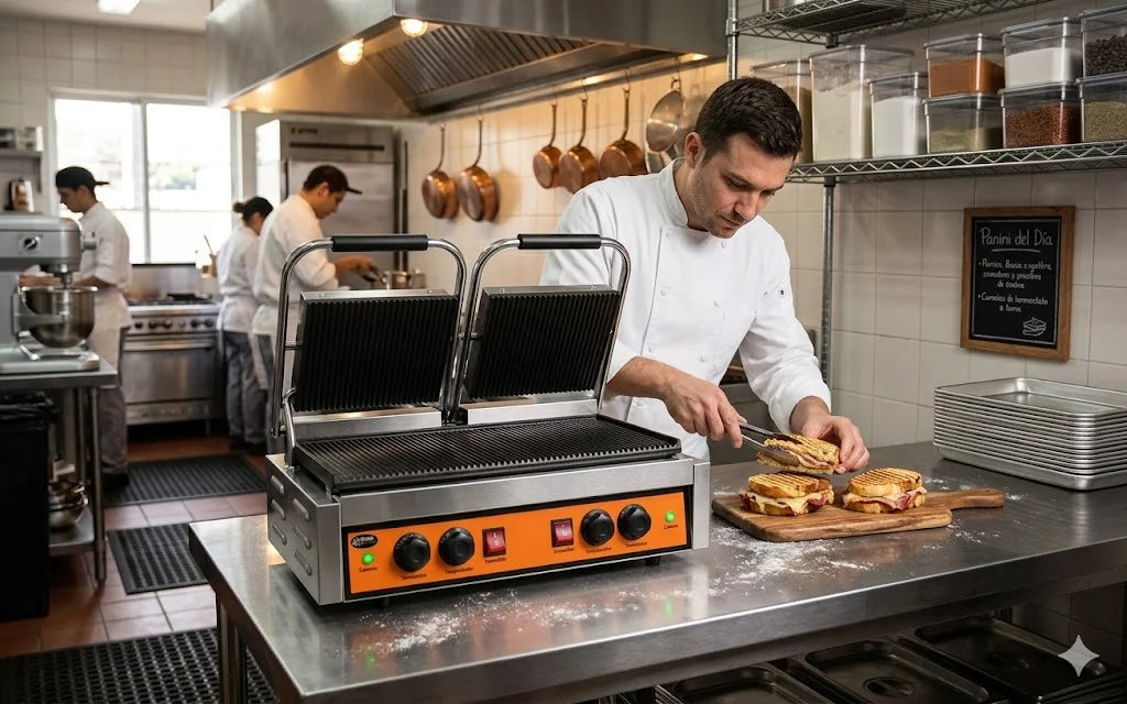 Plancha Grill Essential Doble 42x41.5cm 120V Migsa PPME-3