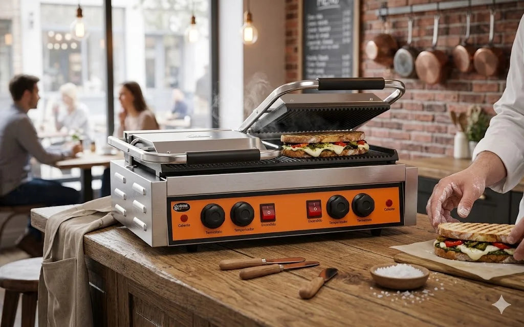 Plancha Grill Essential Doble 42x41.5cm 120V Migsa PPME-3