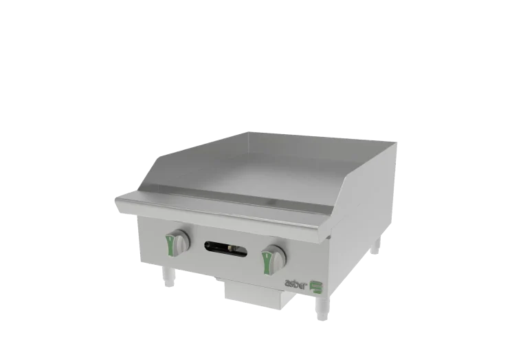 Plancha Manual - Emerald Line a Gas LP 2 Quemadores Asber AEMG 24 EM LPG