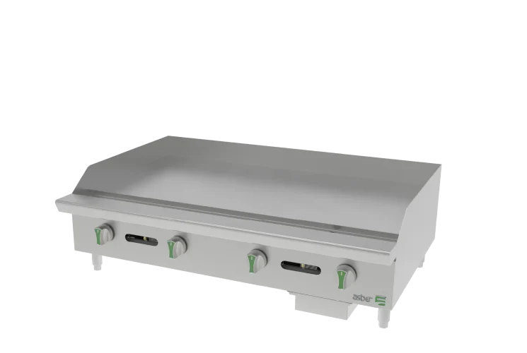 Plancha Manual - Emerald Line a Gas LP 4 Quemadores Asber AEMG 48 EM LPG