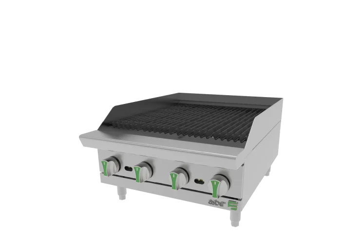 Asadores Radiantes - Emerald Line a Gas Natural 4 Quemadores Asber AERB 24 EM NG