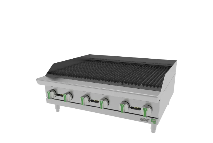 Asadores Radiantes - Emerald Line a Gas Natural 6 Quemadores Asber AERB 36 EM NG