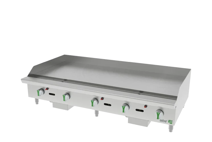 Plancha Termostatica - Emerald Line a Gas Natural 5 Quemadores Asber AETG 60 EM NG