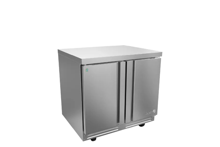 Mesa Refrigerada Bajo Mostrador Premium 2 Puertas Acero Inox 20.6 Pies Asber AUTR-60 P HC