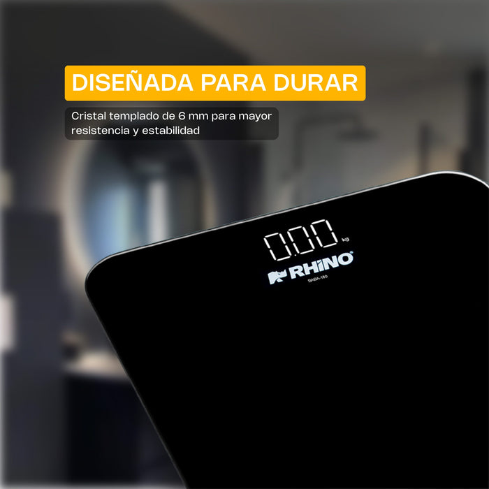 Bascula Negra Contra Agua 180 Kg Rhino BABA-180-N