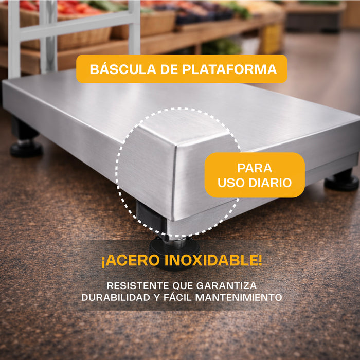 Báscula de Plataforma a Prueba de Agua 200 Kg con Indicador Rhino BAPAG-200-IND