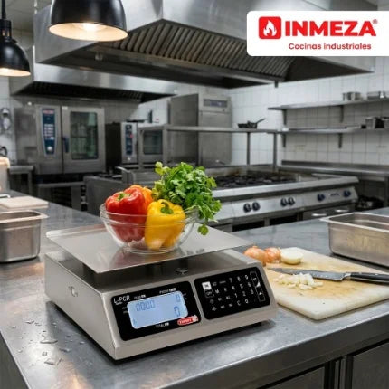 Báscula Digital Memorias de Precios, Funcion de Caja Regitradora, Conexión USB, Acero Inox 40kg Torrey LPCR40-N-USB