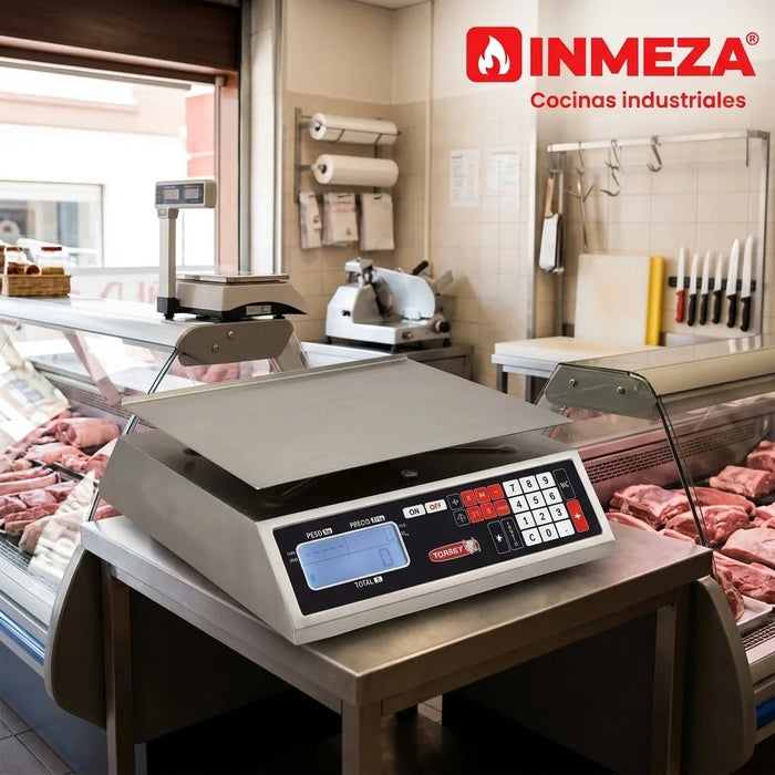 Bascula Digital Memoria de Precio Acero Inox 40kg Torrey MFQ40-N