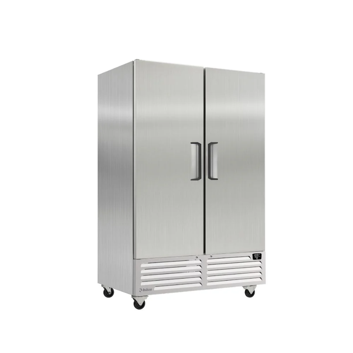 Congelador Vertical 2 Puertas Acero Inox Luz Led 49 Pies (1028544) Imbera RIB49F-2