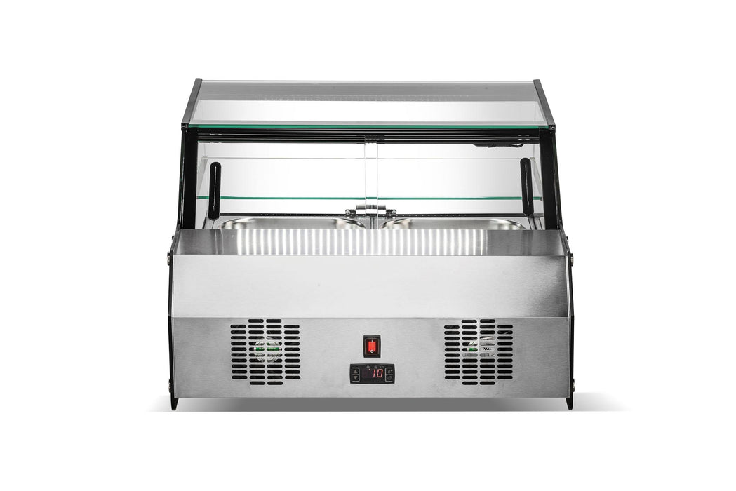 Vitrina Refrigerada Sobre Mostrador Con Cristal Recto 112 L 180W 110V Migsa CW-128
