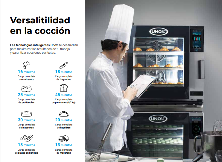 Horno Sobremesa Electrico Combinado 8 Bandejas 66x46 cm BAKERTOP MIND.Map Unox XEBC-10FS-EPRM-AL