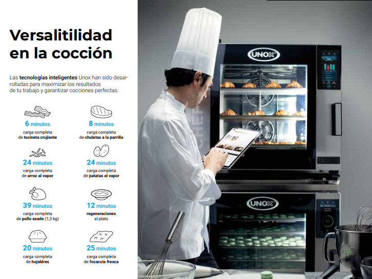 Horno Sobremesa a Gas Combinado 5 Bandejas GN 1/1 CHEFTOP MIND.Maps Unox XEVC-0511-GPRM-MS