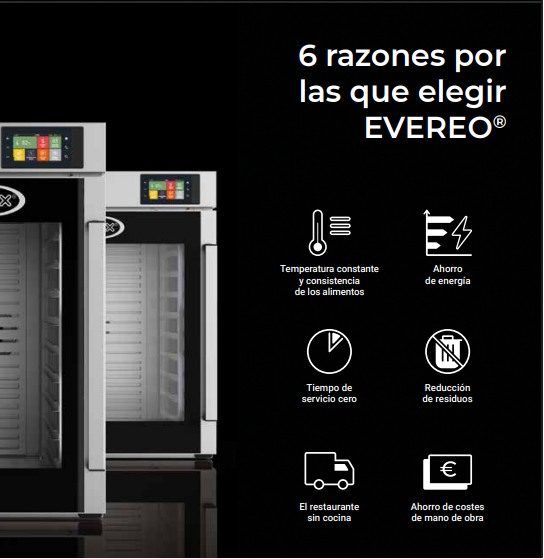 Conservador de Comida Eléctrico a Temperatura 10 Bandejas GN 1/1 (entrada vertical) EVEREO Unox XEEC-1013-EPRS
