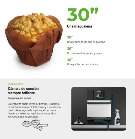 Horno Convección y Cocción Acelerada Eléctrico 1 Bandeja 30x30 cm SPEED.Compact™ ECO  Unox XEMA-01NS-MCDS-AL