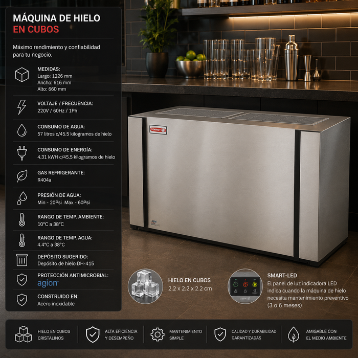 Fabrica Hielo Cubo (Unidad Remota) 830kg/24hr TORREY MHC-975/2154 MAR1-49