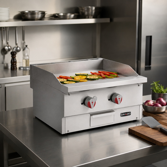 Plancha Slim 2 Quemadores Drago PG-2 SLIM