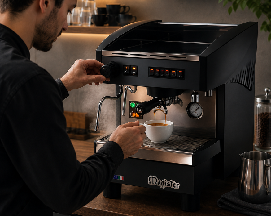Cafetera Automática Electrónica Compacta 1 Grupo Linea Stilo 1,200W 127V Magister STILO ES60