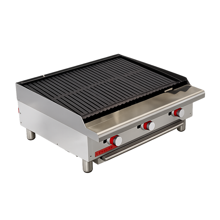Asador a Gas 3 Quemadores, 3 Parrillas Reversibles Coriat ACV-3 MASTER DE MESA