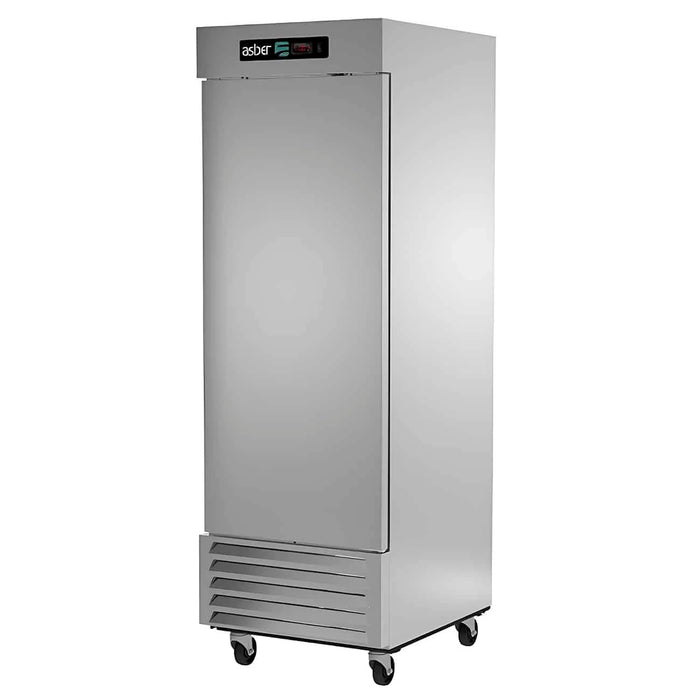 Congelador Vertical 1 Puerta Acero Inox 23 Pies 220V Asber ARF-23-H HC 220V