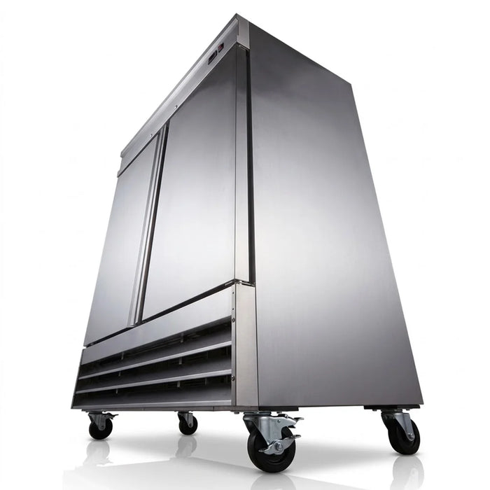 Congelador Vertical 2 Puertas Sólidas Acero Inoxidable 41 Pies Icehaus CV-2PS-SS-01