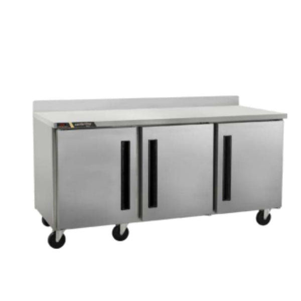 Centerline CLUC-72R-SD-WT 72″ Refrigerador bajo barra, puerta sólidas, mesa de trabajo