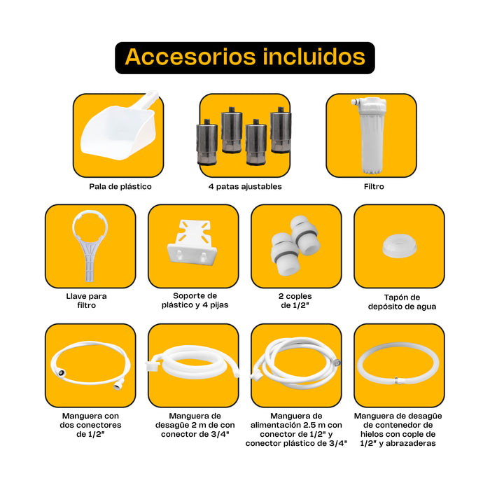 Fábrica De Hielo 160Kg/24Hr 780W 115V Rhino FAHIEL-160