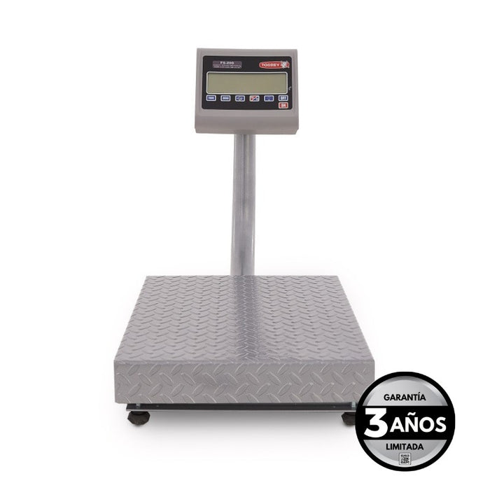 Bascula Recibo Movil Para Mostrador Uso Rudo, Pesa Kilos y Libras 200Kg Torrey FS200