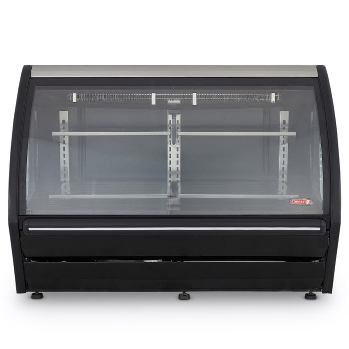 Vitrina Exhibidora Vidrio Curvo 152cm Negro Torrey DRD5-N