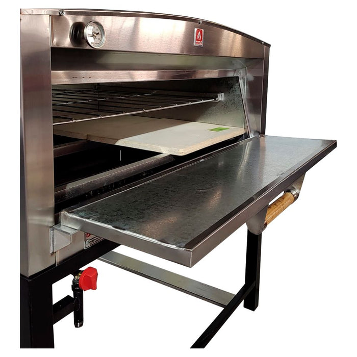 Horno Pizza a Gas LP Inoxidable 4 Charolas INMEZA FACTORY HPE4 LP
