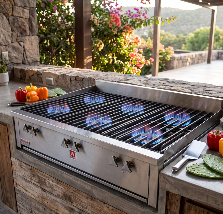 Parrilla a Gas LP 6 Quemadores INMEZA FACTORY 6QI LP