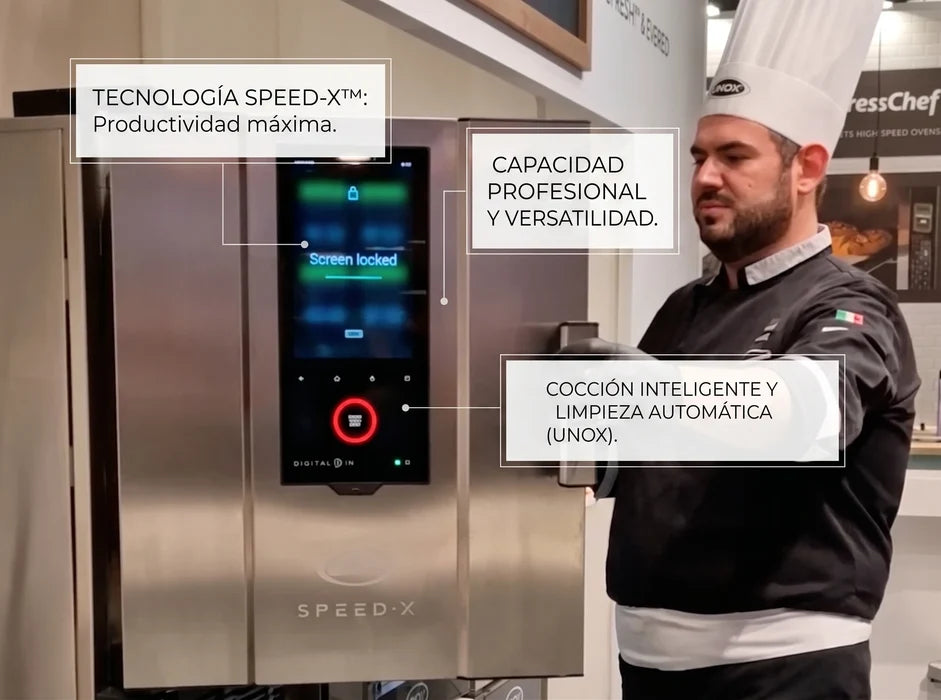Horno Combinado de Coccion Acelerada 5 Bandejas GN 2/3 SPEED-X Unox XEPA-0523-EXRS