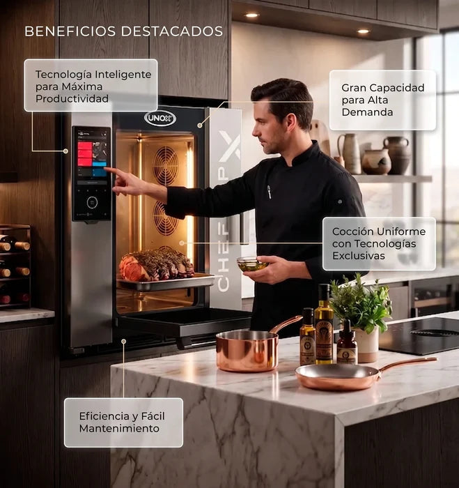Horno Mixto Electrico Sobremesa 10 Bandejas GN 1/1 CHEFTOP X Unox XEDA-1011-EXRS-CM