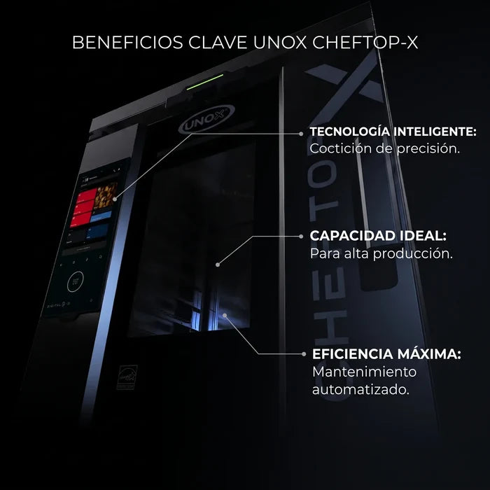 Horno Mixto a Gas Sobremesa 6 Bandejas GN 1/1 CHEFTOP X Unox XADA-0611-GXRS-NP