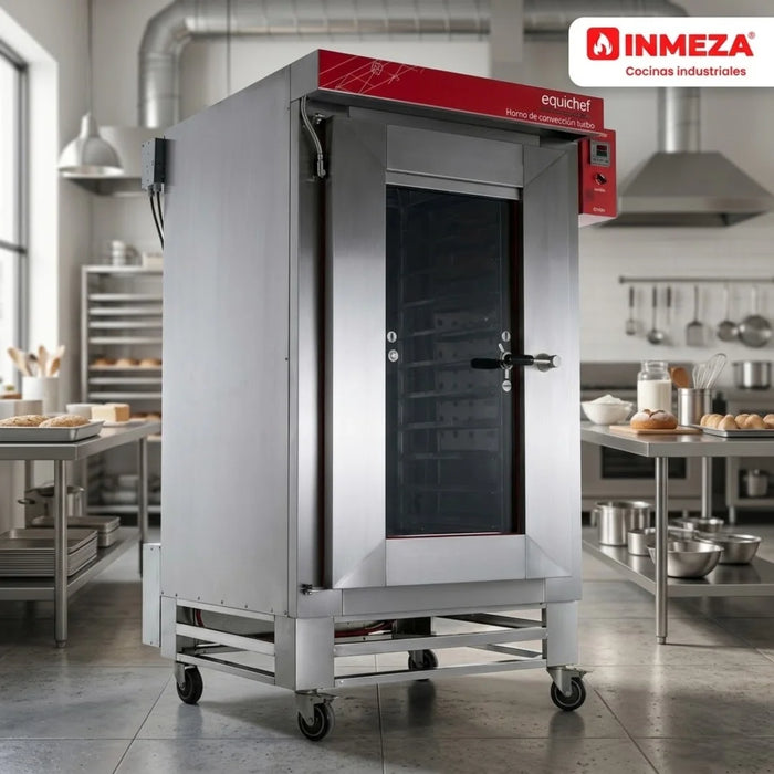 Horno Turbo De Convección a Gas Natural  12 Charolas Equichef HTE12D-GN