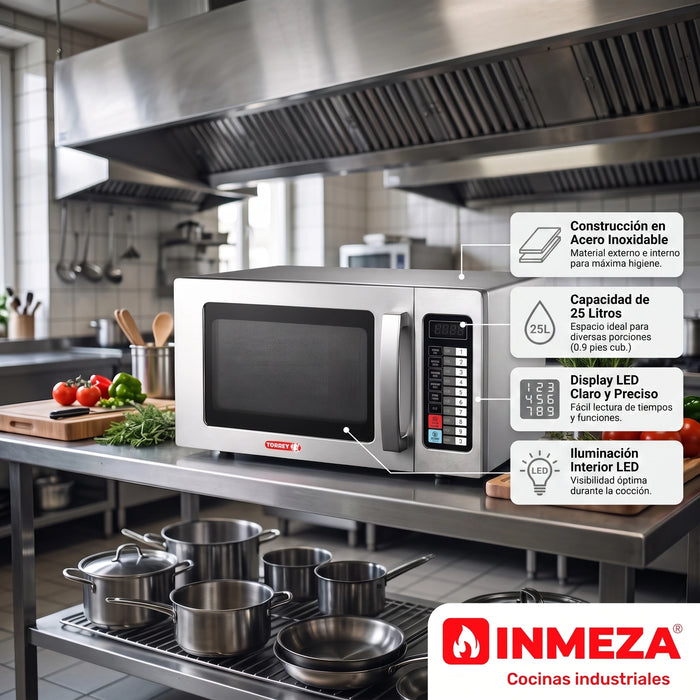 Horno de Microondas Teclado Digital 0.9 Pies Torrey MIT-0.9T