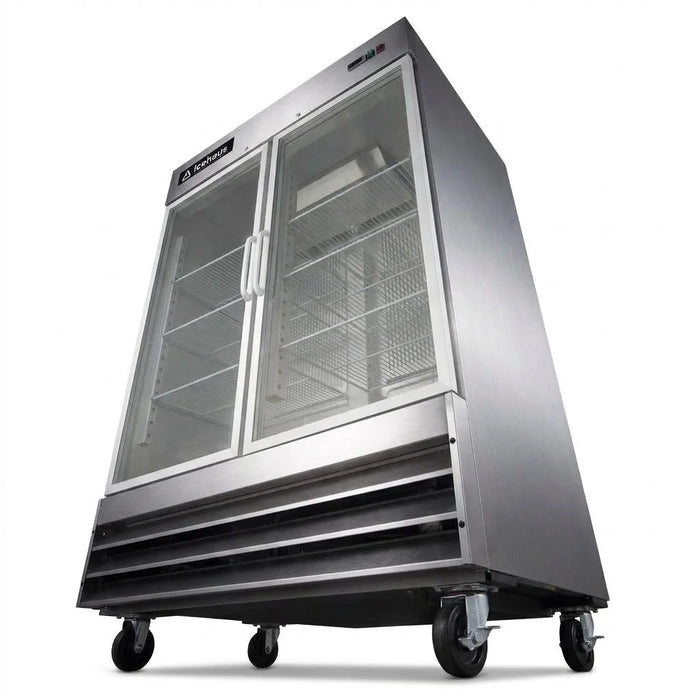 Refrigerador 2 Puertas De Cristal 41 Pies Icehaus RV-2PC-SS-01