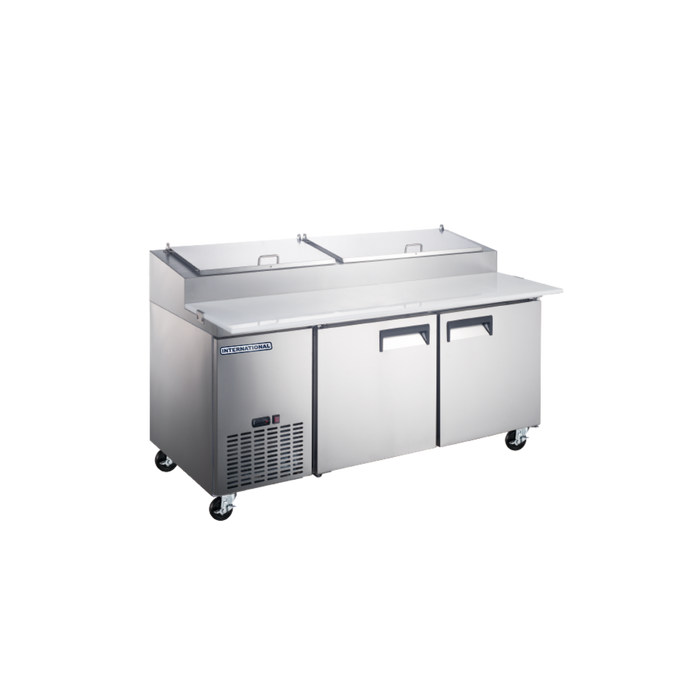 Mesa de Preparación de Pizza 2 Puertas 17 Pies INTERNATIONAL INT/MPP-2P-AI
