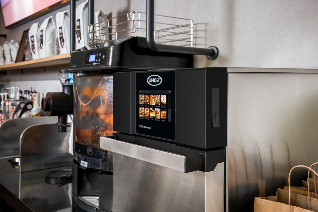 Horno Convección y Cocción Acelerada Eléctrico 1 Bandeja 30x30 cm SPEED.Compact™ ECO  Unox XEMA-01NS-MCDS-AL